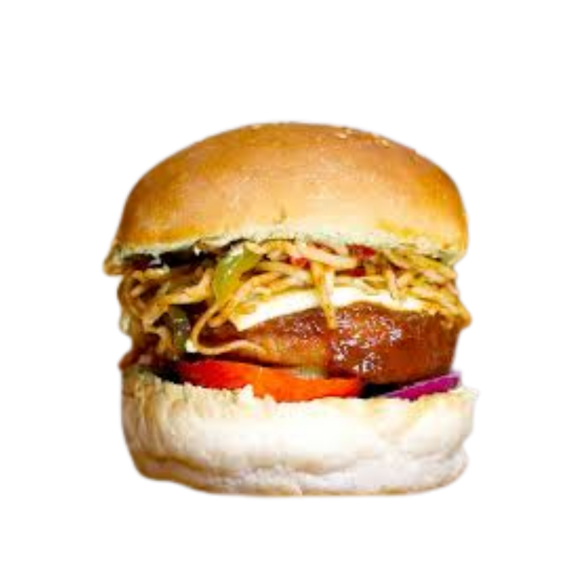 Aloo Tikki Noodle Burger