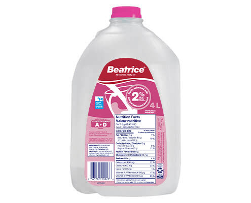 Beatrice Milk 2% (4 litre)